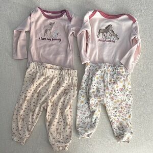3-6m Bodysuit and Pant Sets.